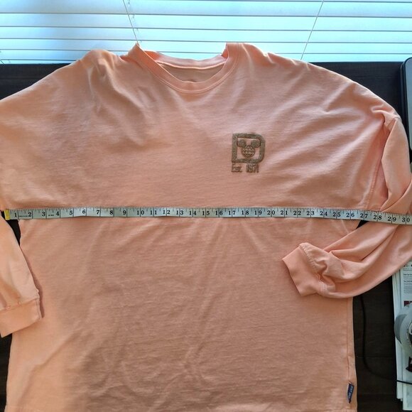 Disney Parks Womens Long Sleeve Spirit Jersey Sz XL Rose Gold All Cotton - Picture 9 of 10